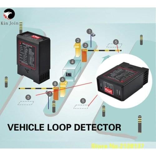 KINJOIN Loop Detector For Car Detecting With 50M 0.75mm Loop Sensor Coil Wire Use For Parking System