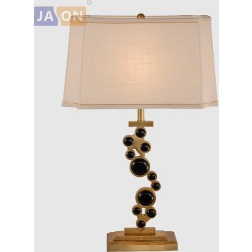 Led e27 Postmodern Copper Fabric Crystal Golden Clear LED Lamp. LED Light.Table Lamp.Desk Lamp.LED Desk Lamp For Bedroom Foyer
