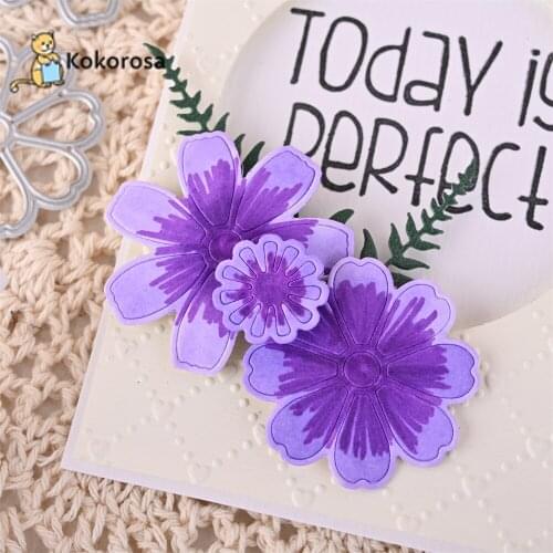 Kokorosa Xiao Zou Ju Flowers Border Cutting Dies Metal Dies Scrapbooking Album Card Making Embossing Stencil Diecuts New 2021