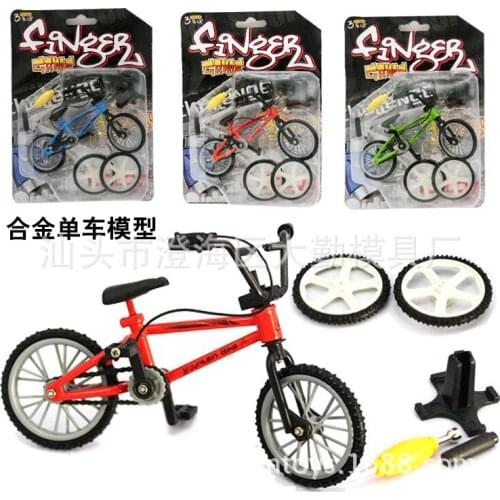 Simulation mini alloy finger bicycle spare tire bicycle model bikes