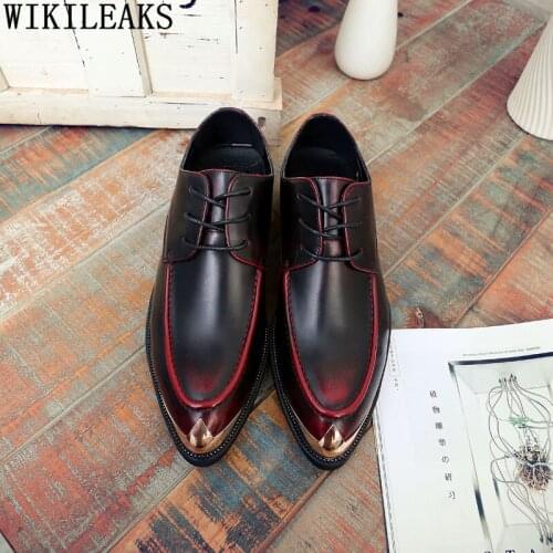 Fashion Black Oxford Shoes for Men 2021 Designer Red Dress Shoes Man Formal Office Shoes Men Chaussure Homme Zapatos De Hombre