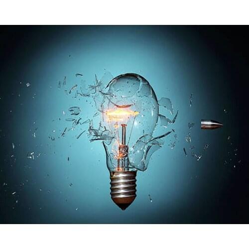 DIY Painting By Numbers Stop Global Warming Kit Oil Picture By Numbers Bulb Wall Art Painting on Canvas Home Decoration Gift