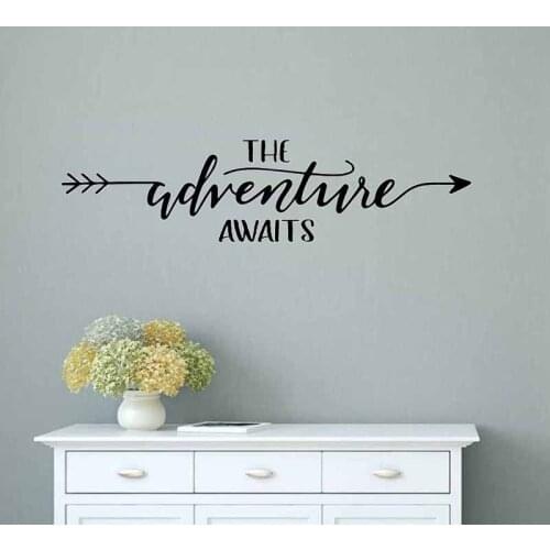 The Adventure Awaits Wall Sticker Home Decor Kids Children Bedroom Decoration Nursery Wall Decals Removable Art Murals