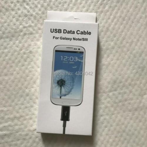 Empty Retail Paper Packaging Box for samsung Galaxy Note Micro Date Cable Gift Box for V8 V9 Charger Line Code