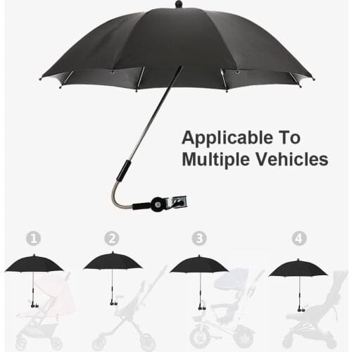 Adjustable Baby Stroller Umbrella Holder Accessories Mount Multiused Wheelchair Parasol Shelf Bike Connector Flexible