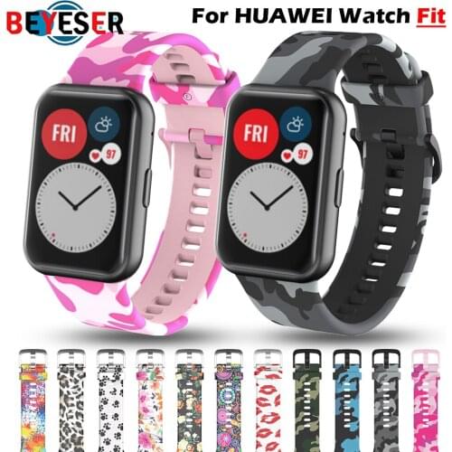 Silicone Strap for Huawei Watch Fit Smart Watches Soft Sport Waterproof Wrist Band Watchband Bracelet Accessories for huawei fit