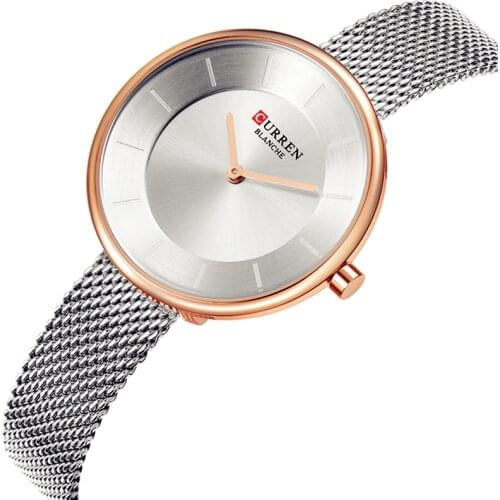 Luxury Women Steel Mesh Watch Simple Classic Wristwatch CURREN Fashion Casual Quartz Womens Bracelet Watches Relogio Masculino