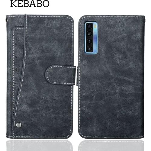 Luxury Wallet TCL 20L+ Case 6.67" Vintage Flip Leather Business Protective Cover For TCL 20L+ Plus Case With Card Slots