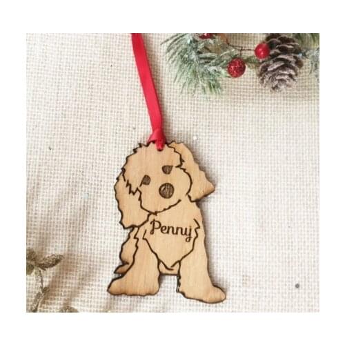 Cavapoo Mini Goldendoodle Labradoodle Christmas Ornament - custom pet gift for dog lover - pet remembrance gift - puppys first