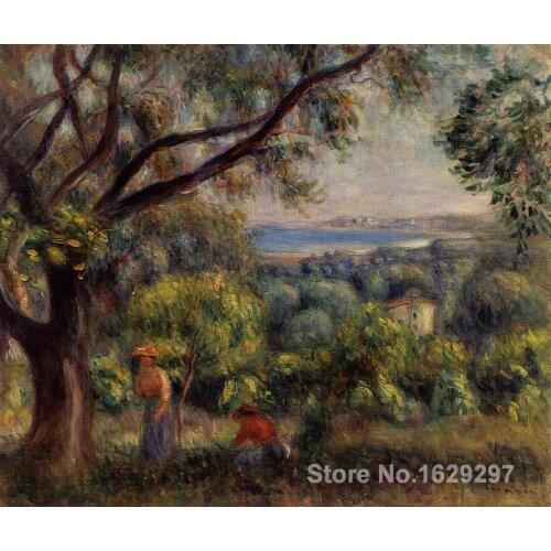 Hand painted art for sale Cagnes Landscape by Pierre Auguste Renoir Paintings on canvas High quality