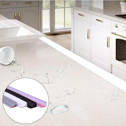 Silicone Kitchen Bathroom Water Retaining Strip Washing Machine Basin Stove Dry and Wet Separation Shower Dam Barrier