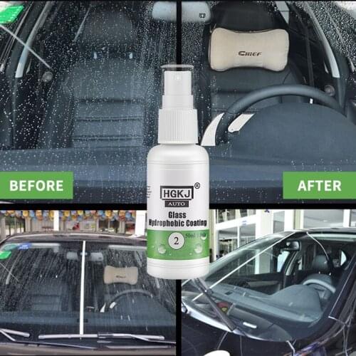 HGKJ 2 Liquid Glass for Car Window Washer Anti-Rain for Cars Water Repellent Spray Water Repellent Windshield Car Accessories