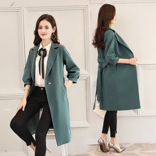 Casaco Feminino Trench Coat Womens Plus Size Fashions Windbreaker Long Coats Ladies Abrigo Mujer KJ126