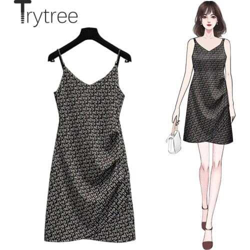 Летние платья без рукавов Trytree China At AliExpress