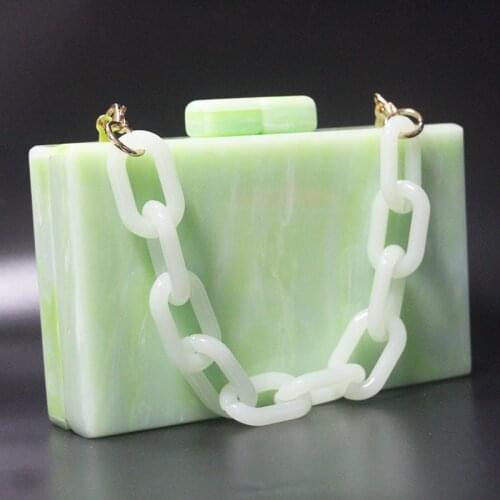 Pearl Lemon Green acrylic party evening clutch bags Day Clutches Lady girl travel fashion handmade grace mini PVC Party Handbags