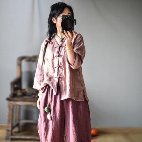 Women Loose Linen Patchwork Jacket Coat Outerwear Ladies Spliced Flax Coat Female Vintage Linen Jackets 2020 Spring Autumn