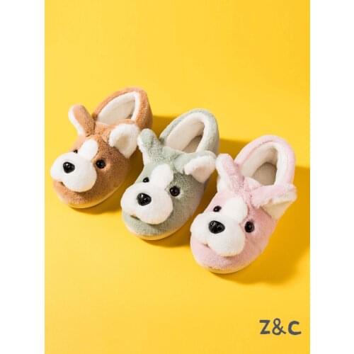 Winter Cotton Slippers Women shoes Cute Plush Bag with Warm Home soft slippers Thick Bottom Household Men shoes Winter Moon Shoe