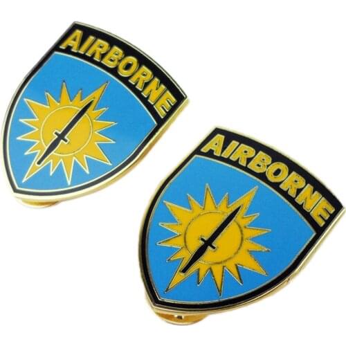 PAIR US ARMY AIRBORNE SPECIAL FORCES PIN BADGE INSIGNIA COCKADE
