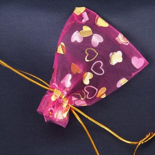 100pcs/lot Organza Jewelry Packaging Bags & Pouches Wedding Gift Bags Wholesale Pacakge Storage Bags 3 Styles