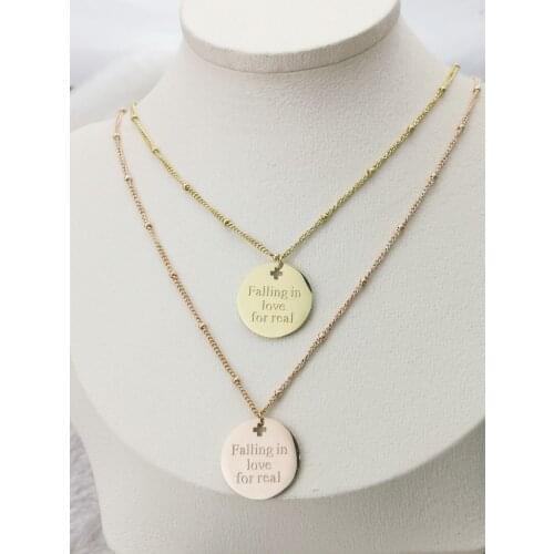 Love 100pcs 2020 fashion new goddess luxury necklace women love shape necklace pendant jewelry steel accessories