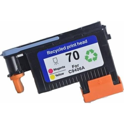 1x Compatible HP 70 Compatible PRINTHEAD DESIGNJET Z2100 C9404A C9405A C9406A C9407A (1pk(Magenta/Yellow))