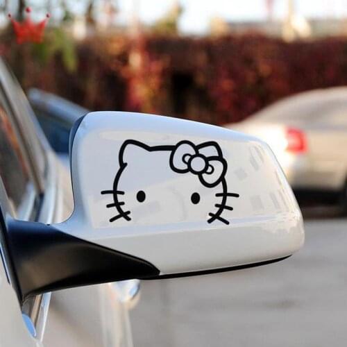 2pcs Auto mirror stickers pink cat Car Stickers Car Accessories Set Auto Car Styling For 2 car mirror