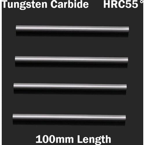 3.175mm 1/8 Inch OD 100mm Length HRC55 Tungsten Carbide Jobber Drill Bit Boring Round CNC Cutting Turning Lathe Tool Bar Rod