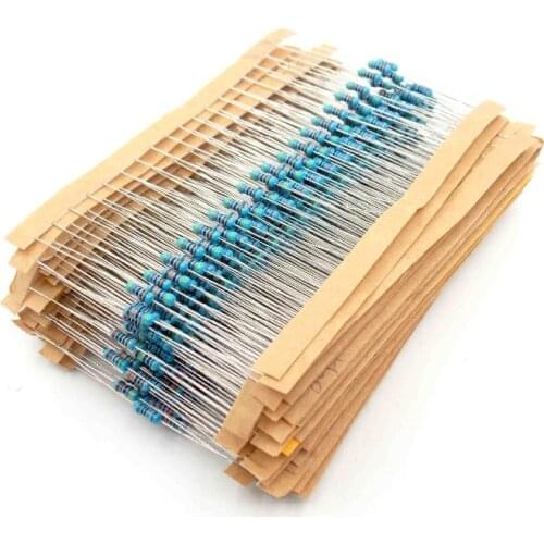 30 Kinds 1/4w Resistance 1% Accuracy Metal Film Resistor Bag 600pcs in 1 Set Passive Component Electronic componet