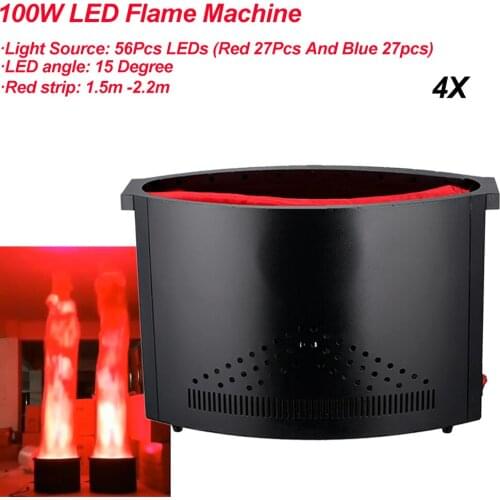4Pcs/Lot Disco Effect Lighting 200W LED Flame Light 54Pcs Red Blue LEDs Light Source Flame Machine For DJ Party Bar Christmas