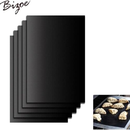 5pcs/Set Reusable BBQ Grill Mat Pad Sheet Hot Plate Portable Easy Clean Nonstick Bakeware Cooking Tool BBQ Accessories