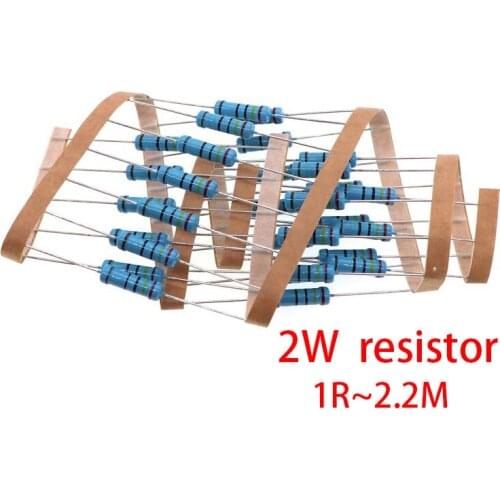 50pcs 1/2W Metal film resistor 1R~2.2M 100R 220R 330R 1K 1.5K 2.2K 3.3K 4.7K 10K 22K 47K 100K 100 220 330 1K5 2K2 3K3 4K7 ohm