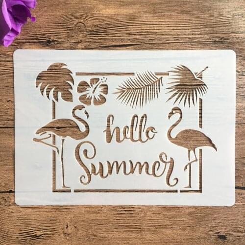 A4 29 * 21cm Flamingo Mandala DIY Stencils Wall Painting Scrapbook Coloring Embossing Album Decorative Paper Card Template