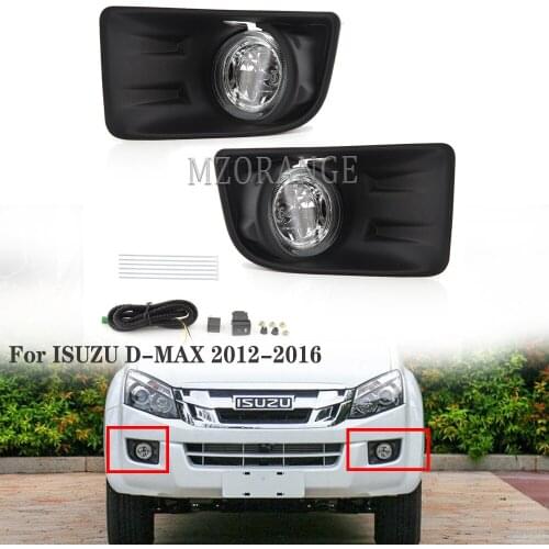 Car Fog Light Assembly For ISUZU D-MAX DMAX 2012-2016 Front Bumper Lamp headlights Halogen Bulb Daylight with Switch Cover
