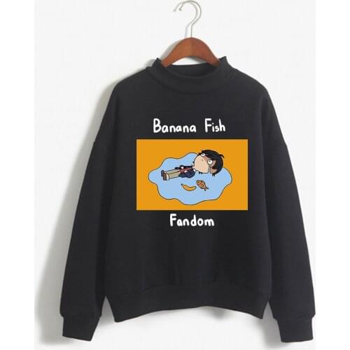 BANANA FISH Funny Hoodie Hip Hop Men Women Sweatshirt Casual Round Neck Streetswear Kawaii Tops