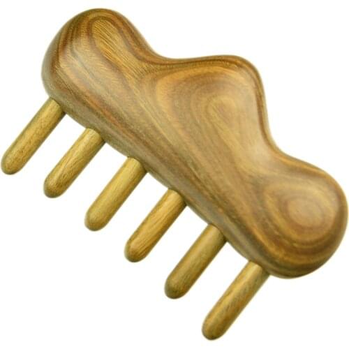 Wood Comb Wooden Wide Tooth Hair Comb Detangler Brush -Anti Static Sandalwood Scent Handmad Massage Comb
