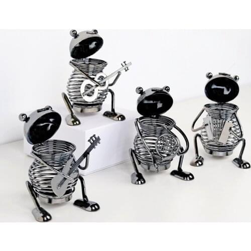 Simple Modern Iron Animal Band Figurine Metal Ornaments Home Desktop Decoration Crafts Miniature Creative Gifts