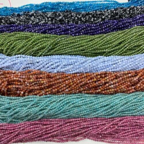 Natural Stone Faceted Beads, Charm Loose Beads, Used for DIY Making Ladies Fashion Bracelets and Necklaces Earring Accessories