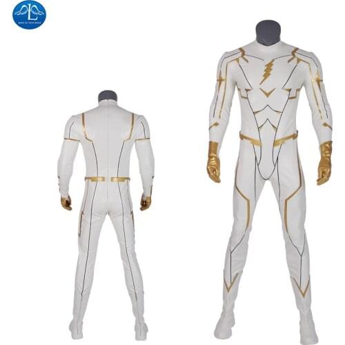 ManluyunxiaoThe Flash Season 5 Barry Allen God Speed Cosplay Costume Carnival Halloween for Adult Men Jumpsuits Rompers Sets