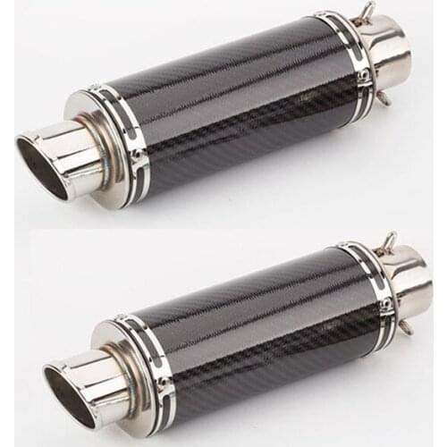 Motorcycle modified muffler carbon fiber 51mm universal small round pipe exhaust pipe GSX250R RC390 MT15 R15 V3 with DB Killer