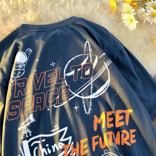 100% cotton summer short sleeve loose joker half sleeve T-shirt mens jacket