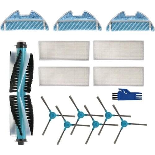 Accessory for Cecotec Conga 1490 Robot Vacuum Cleaner Spares Pack of 1 Main Brush, 4 Hepa Filters, 6 Side Brushes, 3 Mop