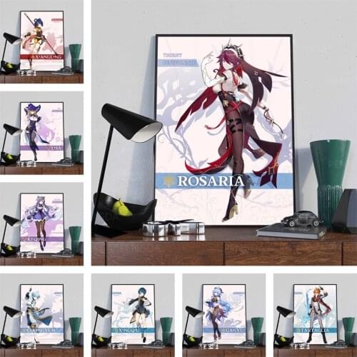 Canvas Wall Art HD Prints Genshin Impact Poster Home Decoration Japanese Anime Painting For Bedroom Modular Pictures No Frame