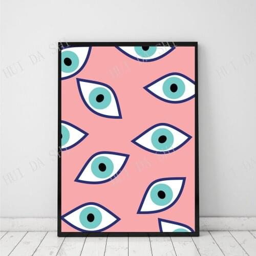 Nazar Multiple Evil Eye Print, Wall Art, Turkish, Colours Avaliable