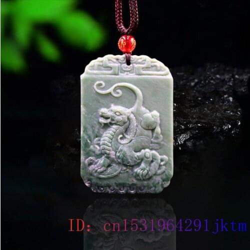 Jade Pixiu Pendant Charm Chinese Amulet Carved Accessories Jewelry Fashion Necklace Natural Women Gifts Gemstone Tiger