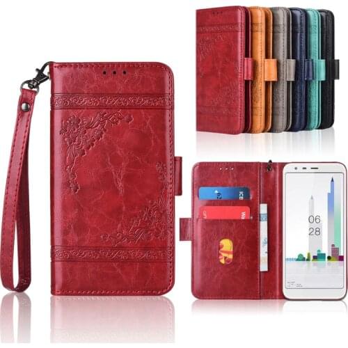 Newest Wallet case for Fly Photo Pro case with Strap,100% special PU leather embossing flower case