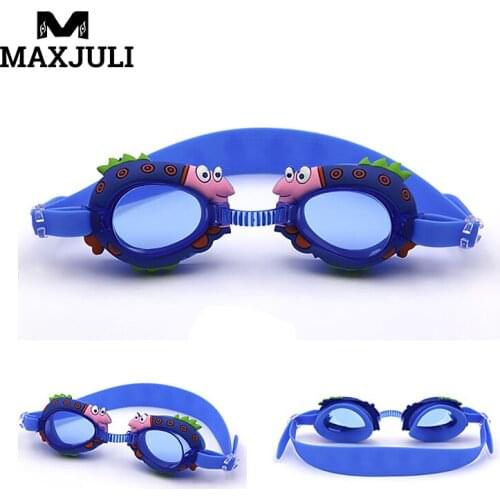MAXJULI Animal Anti Fog UV Protection Children Swimming Goggles Teenagers Super Waterproof Swimming Glasses Kids Swim Gafas 1924