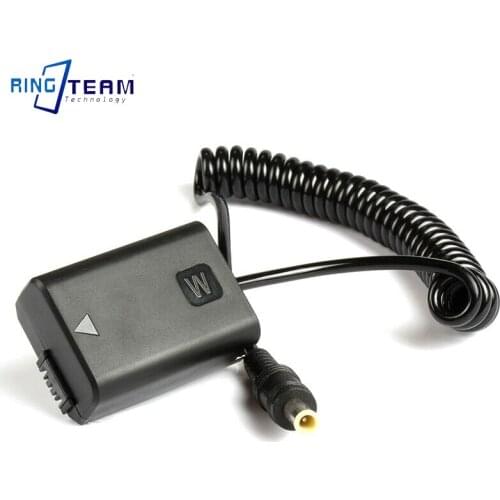 DC 5.0*3.0mm Spring Cable to FW50 Dummy Battery PW20 DC Coupler for Sony Cameras ILCE 7 7R 7S A65 A7RII A5100 A6000 A6300 Crane2