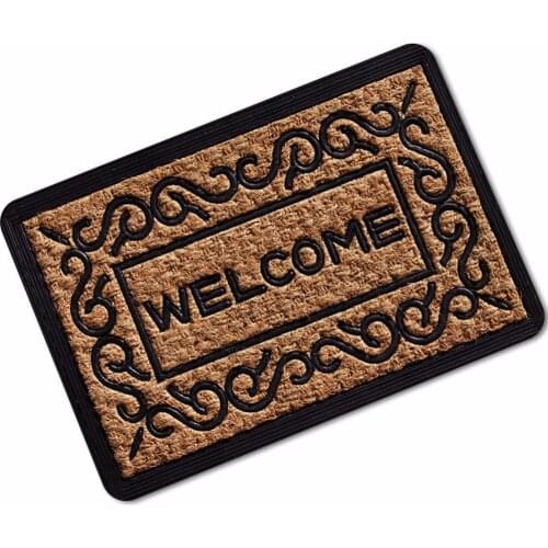 Drop ship Rubber Printed Pattern Door mats Entrance indoor Anti-Slip Carpet Outdoor Kithchen Bathroom Living Room Floor Mat Rug