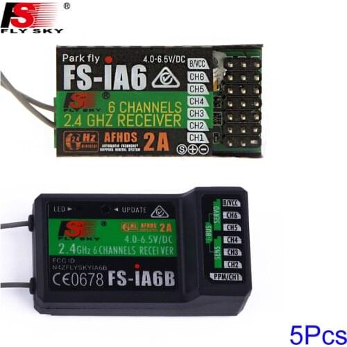 5pcs/lot Flysky FS-iA6 FS-iA6B 6CH 6 Channel Remote Control Receiver Compatible Flysky i4 i6 i10 GT2E GT2F GT2G Transmitter