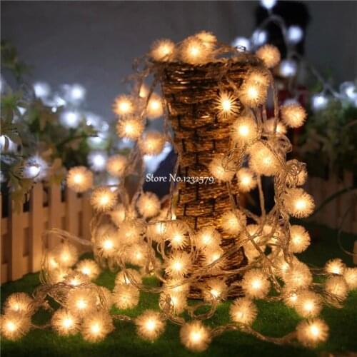 Multicolor 50M 400 LED Fairy String Lights Edelweiss Snowball Christmas Tree Garden Outdoor Indoor Wedding Decor Holiday 220V